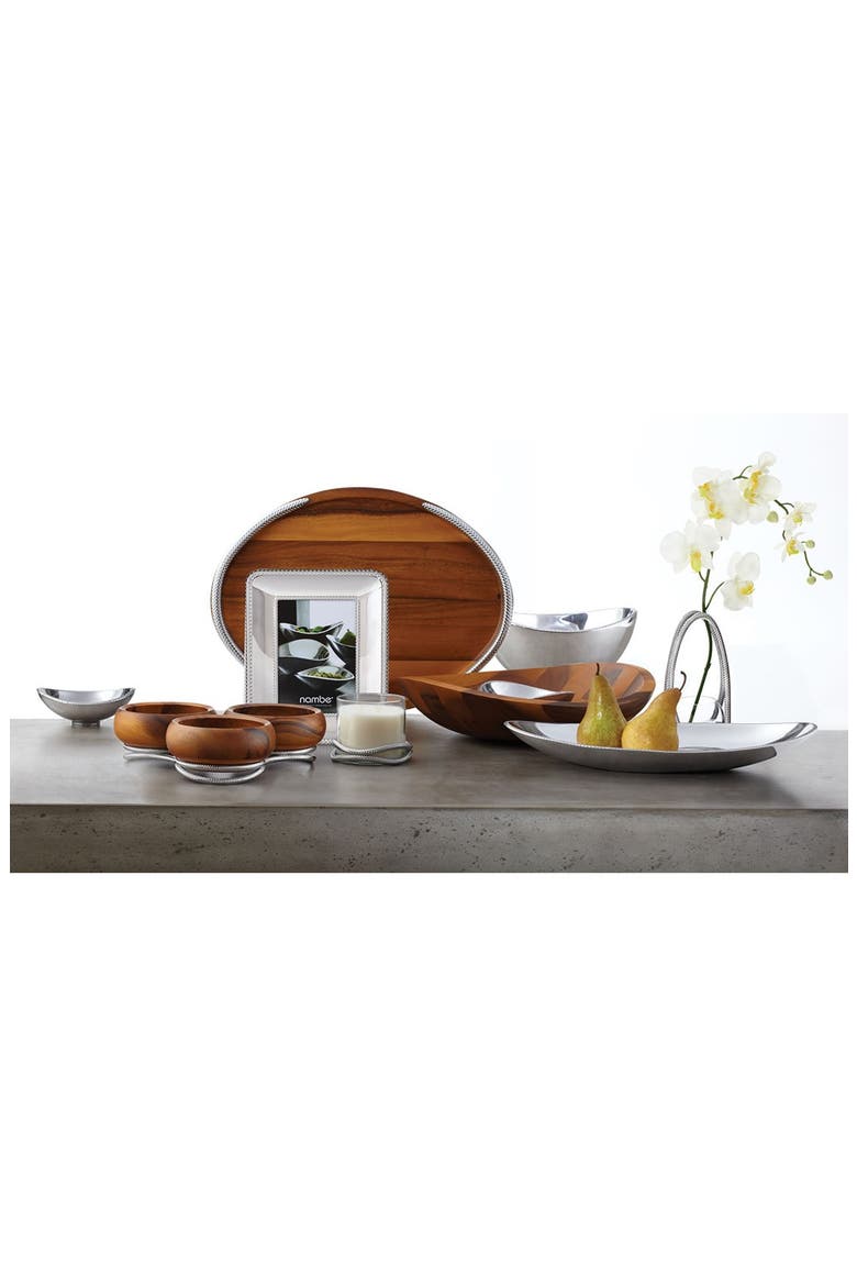 Braid Chrome Picture Frame, Alternate, color, SILVER