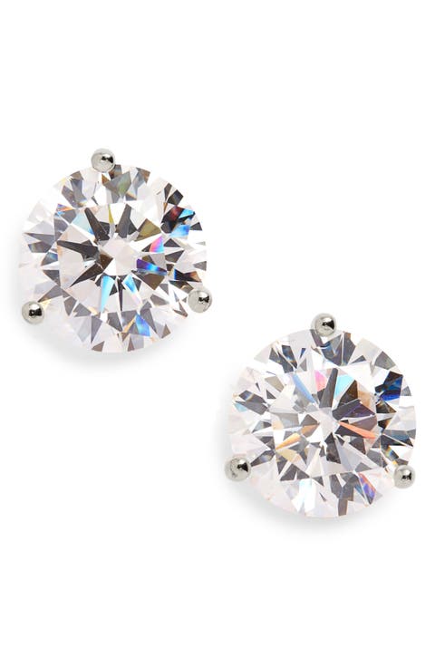 Cubic Zirconia Stud Earrings - 8.0ct.