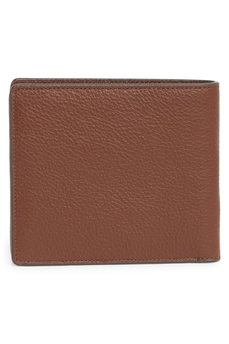 Slim Pebble Leather Bifold Wallet, Alternate, color, CHESTNUT