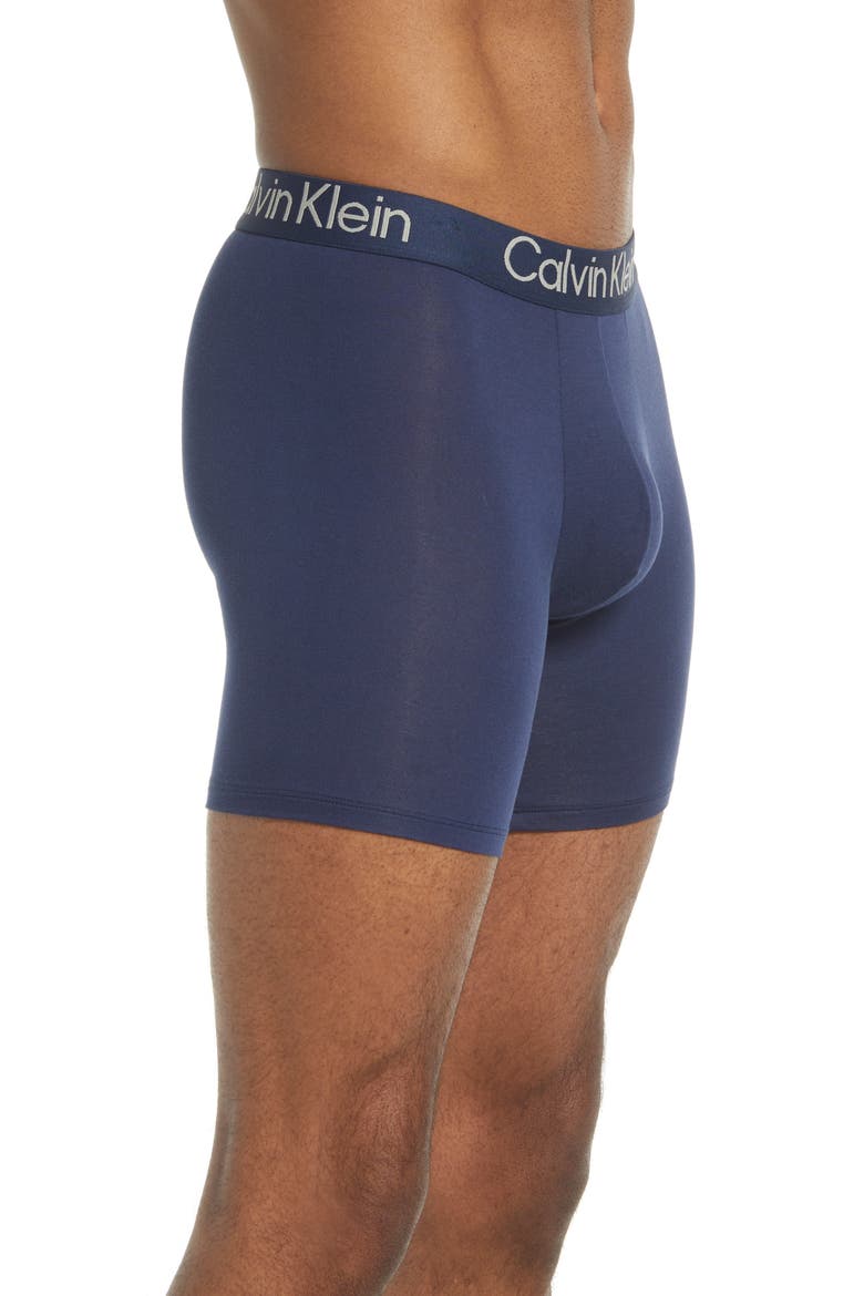 Ultra-Soft Modern 3-Pack Stretch Modal Boxer Briefs, Alternate, color, BLACK BLUE