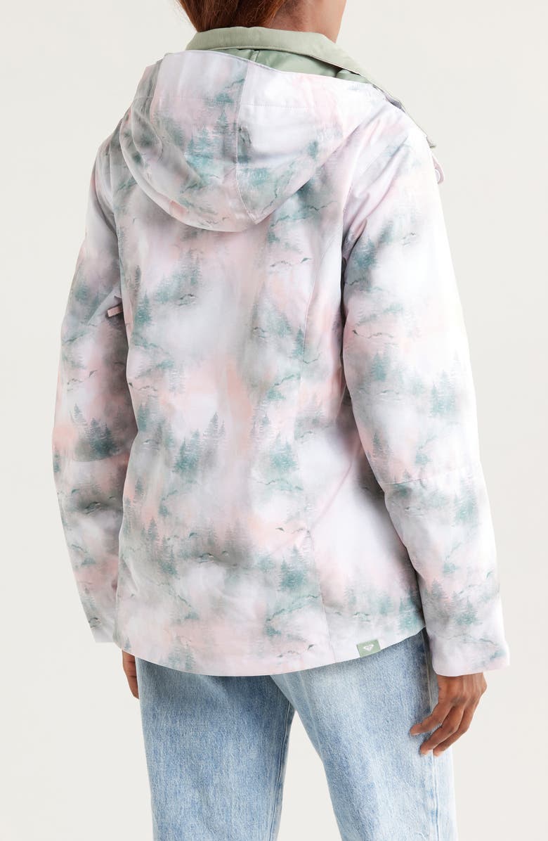 Roxy Jetty Water Repellent Hooded Technical Snow Jacket, Alternate, color, 