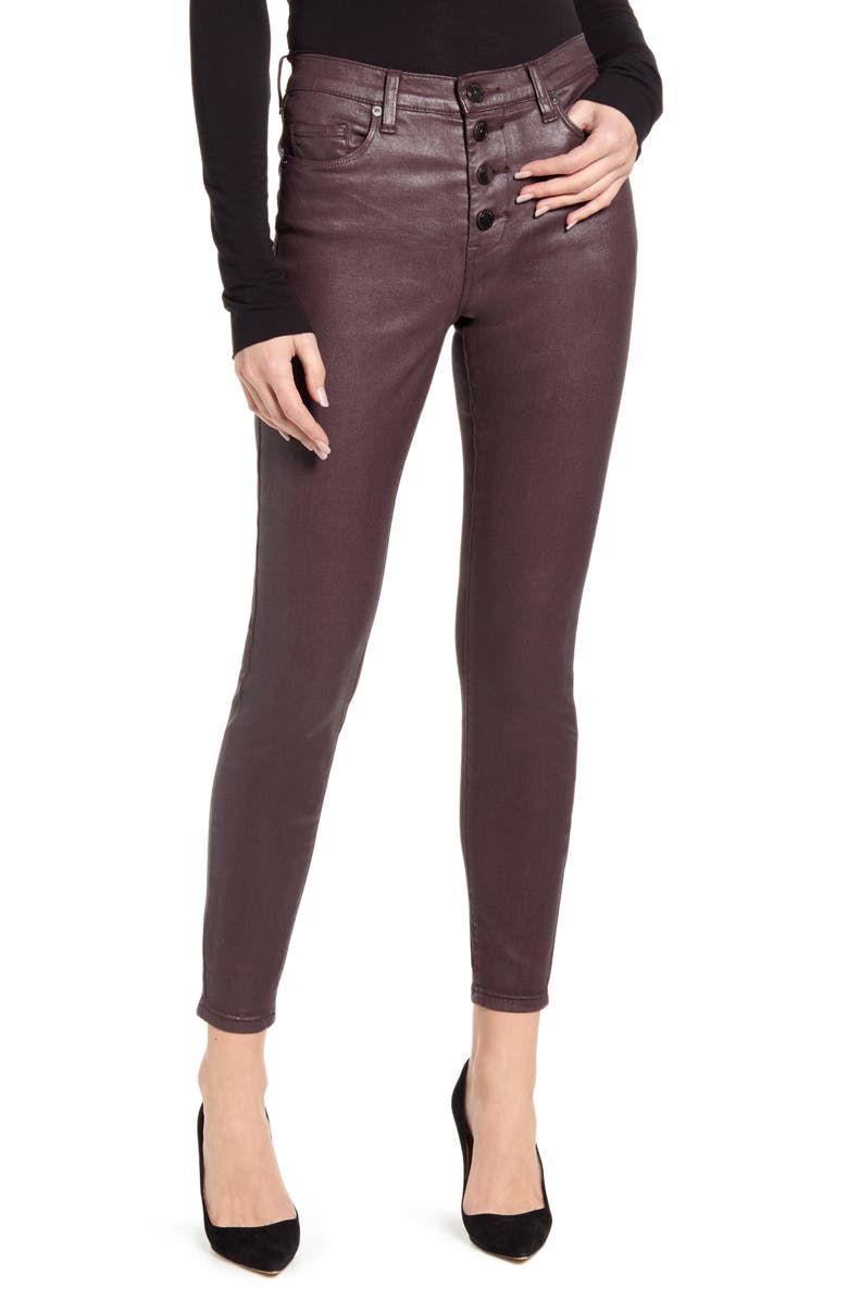 BLANKNYC The Great Jones Coated Skinny Jeans, Main, color, 