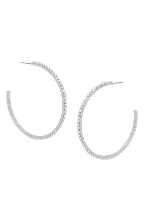 Allsaints Faux Pearl Hoop Earrings