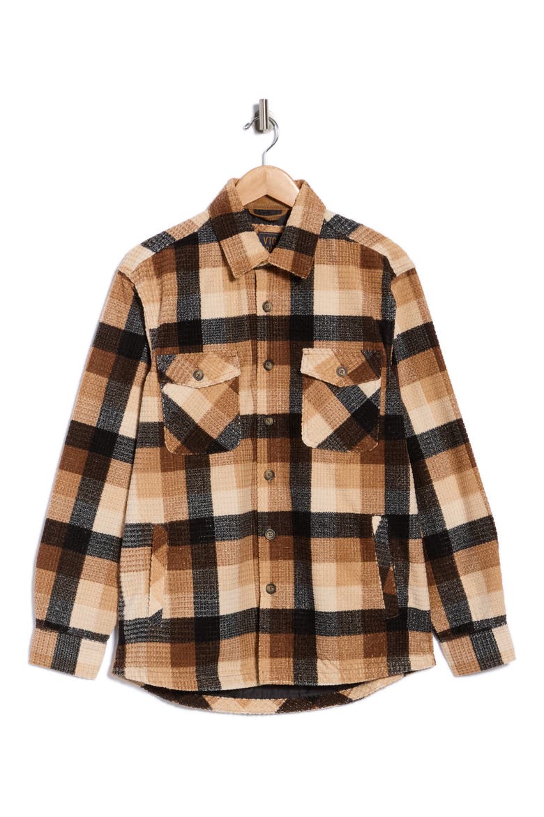Plaid Corduroy Shirt Jacket, Alternate, color, EARTH