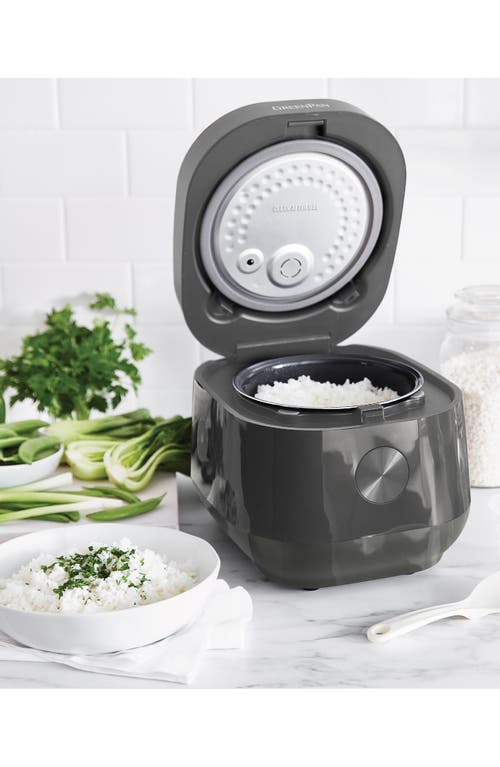 Greenpan Bistro 4 Cup Graphite Carb Reducing Rice Cooker In Gray