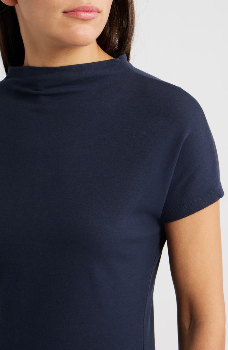 BOSS Ecreci Funnel Neck Cotton T-Shirt, Alternate, color, Sky Captain