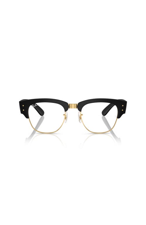 Ray Ban Ray-ban 52mm Square Optical Glasses In Black