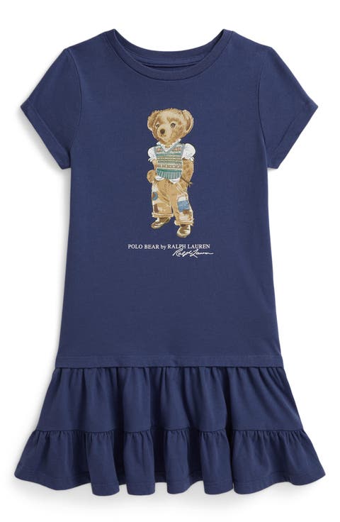 Kids' Polo Bear Cotton Jersey Dress (Toddler & Little Kid)