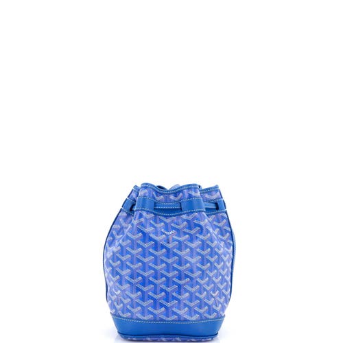 Pre-owned Goyard Goyard Petit Flot Bucket Bag Coated Canvas Pm In Blue