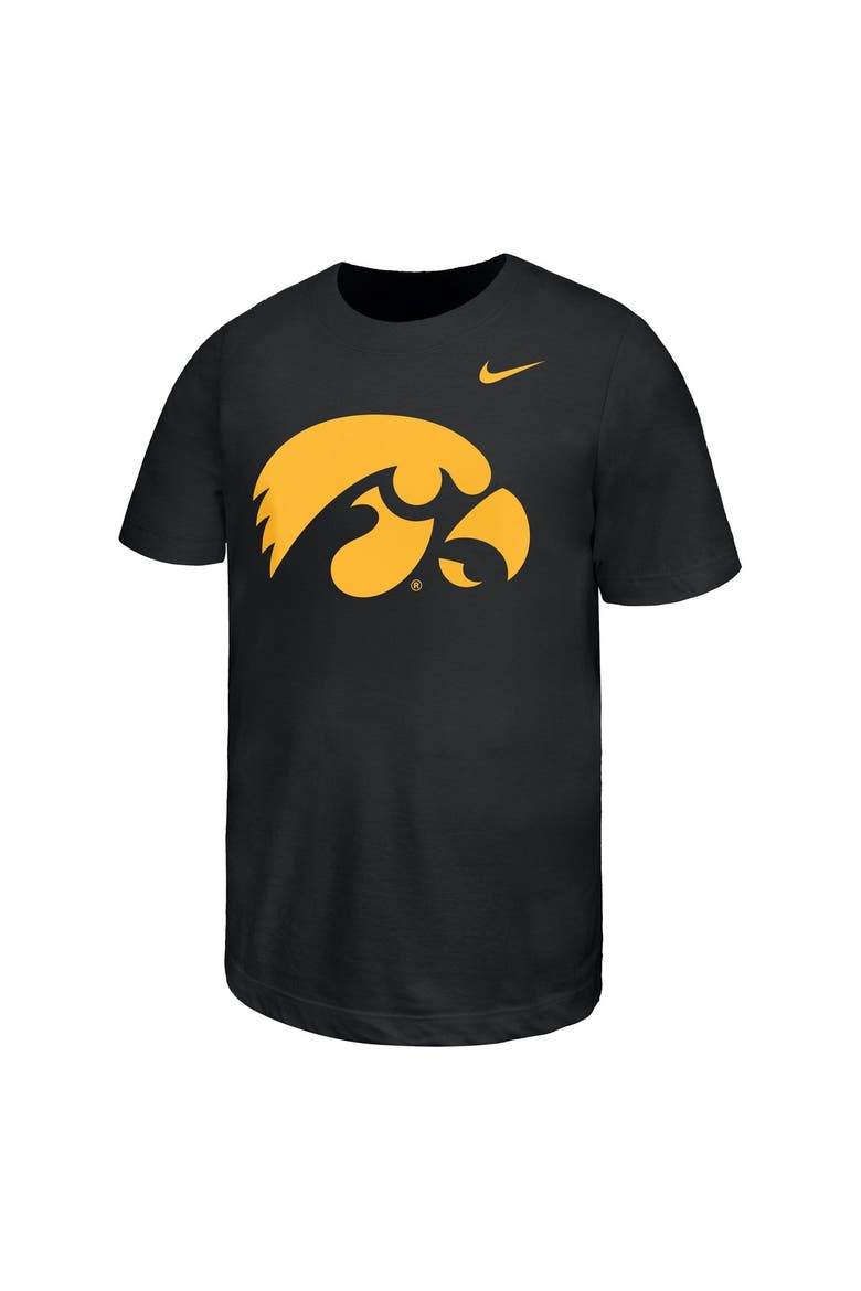 Youth Nike Black Iowa Hawkeyes Logo T-Shirt, Alternate, color, Black