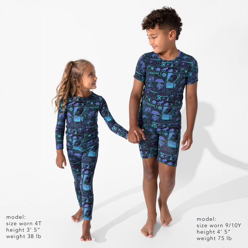 Bellabu Bear Jurassic Park Tracker Kids 2-piece Short Sleeve & Shorts Pajama Set