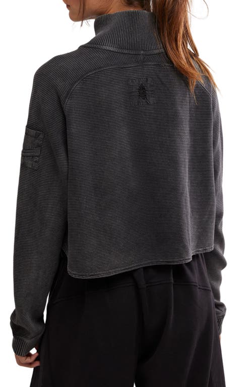 Free People Fp Movement So Fly Cotton Henley Top In Black