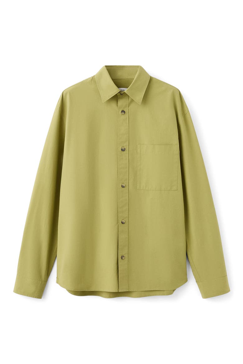 Relaxed Fit Button-Up Shirt, Alternate, color, OLIVE GREEN