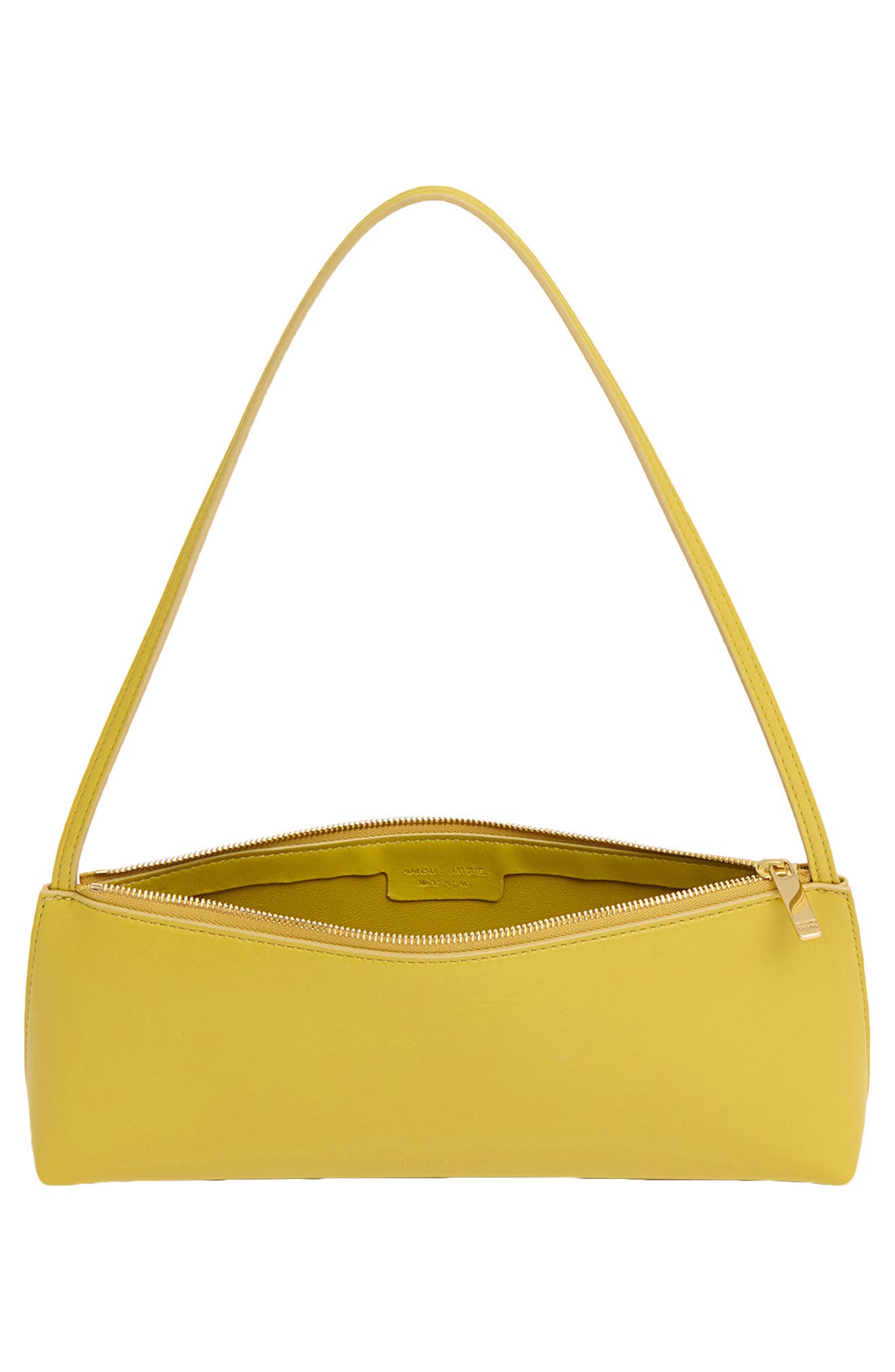 Gaia Leather Baguette Bag, Alternate, color, CITRUS
