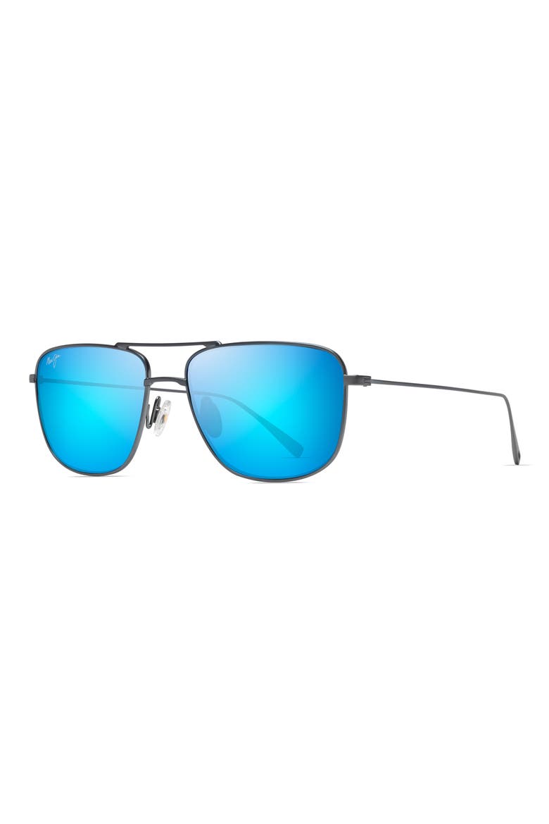 Mikioi 54mm PolarizedPlus2® Aviator Sunglasses, Alternate, color, DOVE GREY