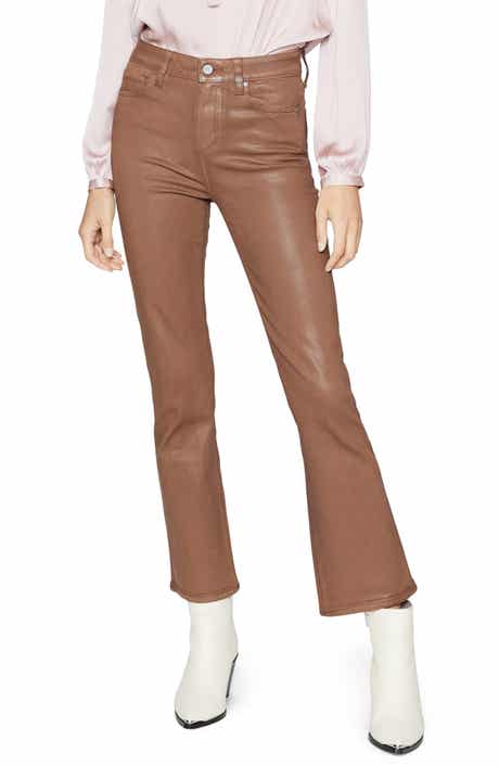 Claudine Coated High Waist Ankle Flare Jeans