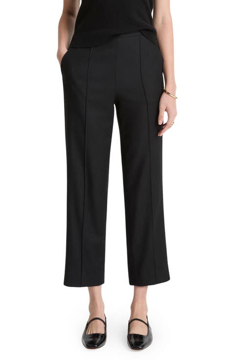 Wool Blend Easy Crop Pants