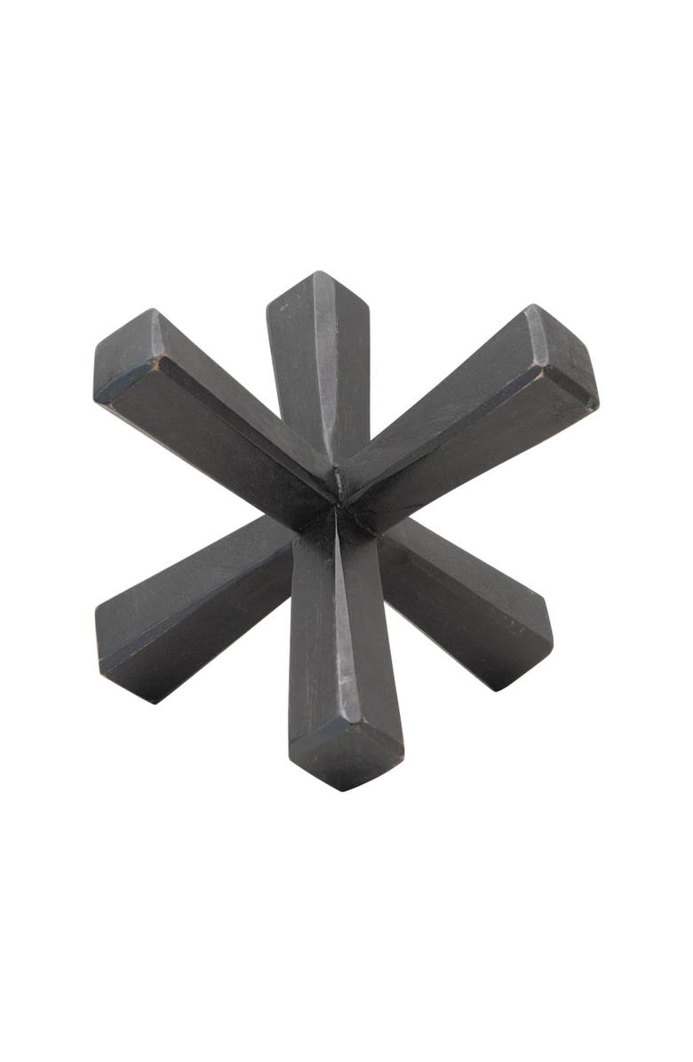 Storied Home Hand-Carved Mango Wood Jack, Espresso Finish, Main, color, Brown