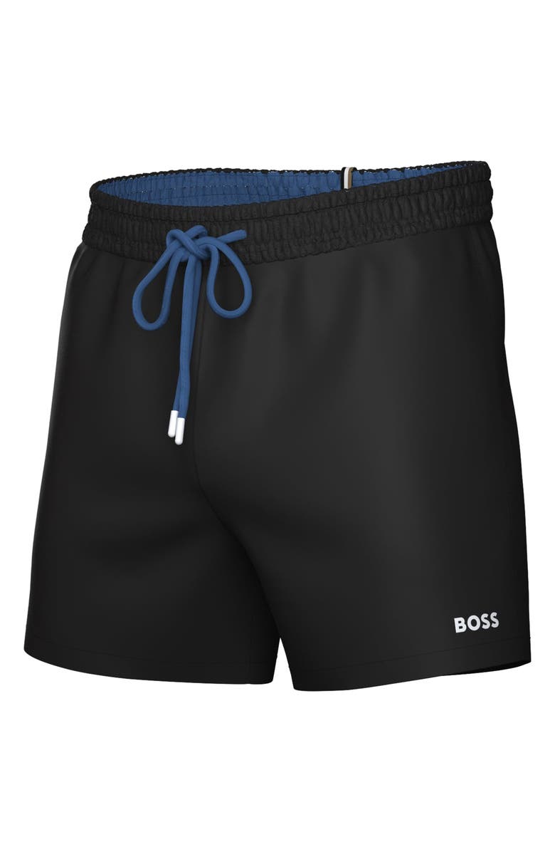 BOSS Tio Swim Trunks, Main, color, Black