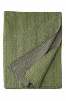 MELANGE HOME Kantha Reversible Cotton Coverlet