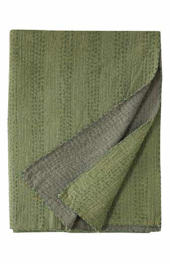 MELANGE HOME Kantha Reversible Cotton Coverlet