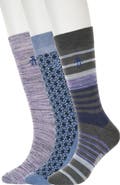 Original Penguin Doleman Stripe Assorted 3-Pack Crew Socks
