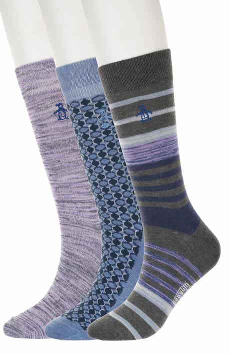 Original Penguin Doleman Stripe Assorted 3-Pack Crew Socks