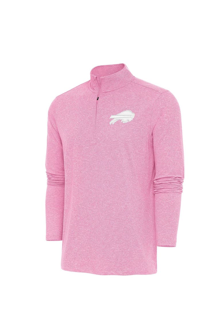 Men's Antigua Pink Buffalo Bills Hunk Quarter-Zip Pullover Top, Main, color, Pink