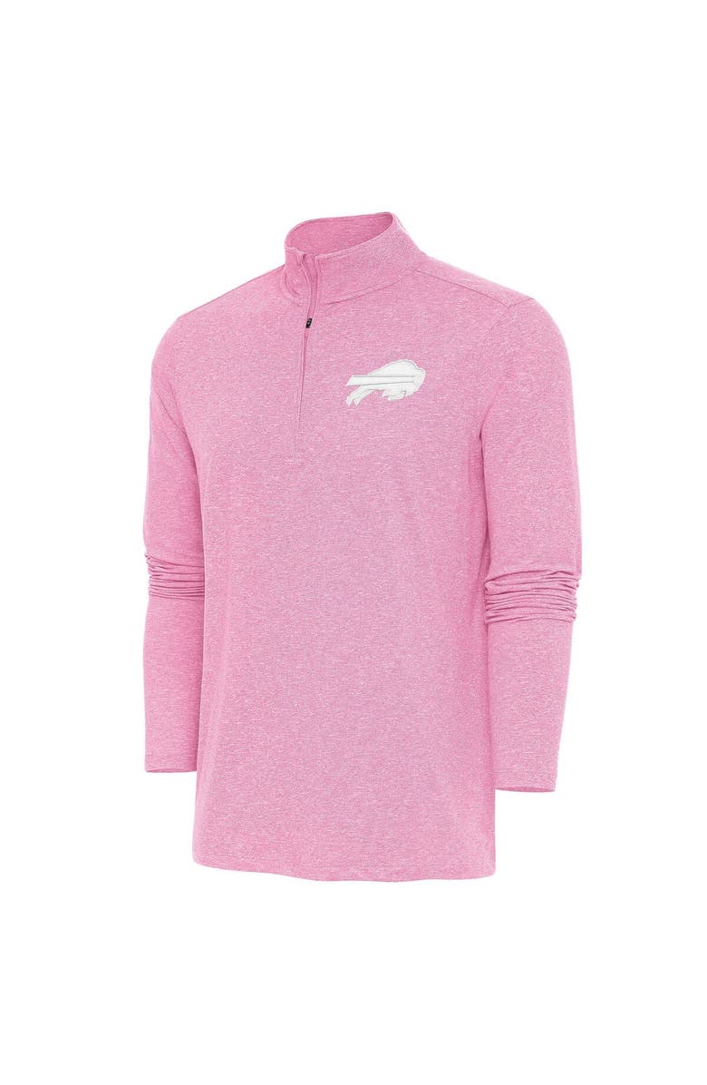 ANTIGUA Men's Antigua Pink Buffalo Bills Hunk Quarter-Zip Pullover Top, Main, color, Pink