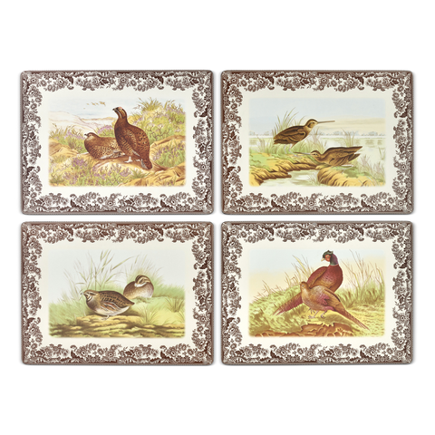 Woodland Set Of 4 Cork Back Placemats