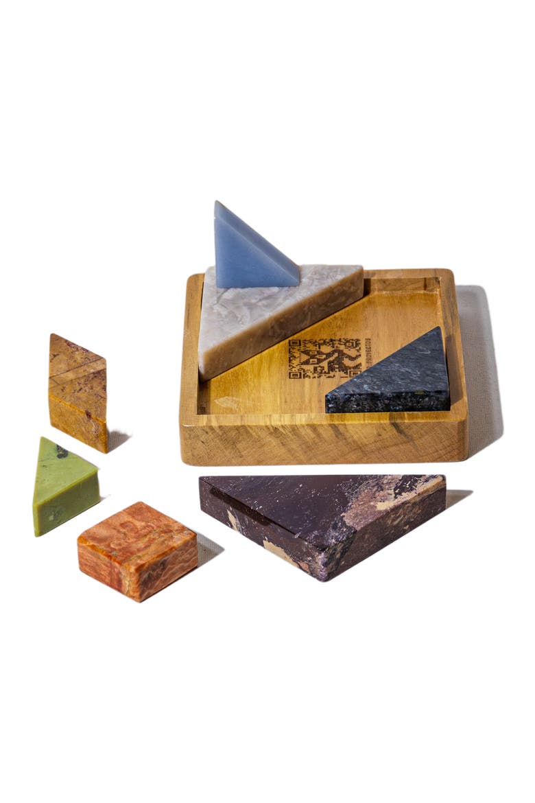 Tangram 3D Gemstone Puzzle, Alternate, color, Multi