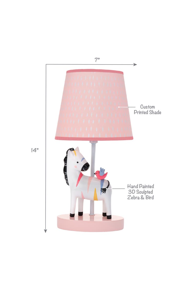 Lambs
Ivy Jazzy Jungle Zebra Nursery Lamp with Shade
Bulb, Alternate, color, Pink