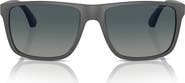 Emporio Armani 56mm Polarized Square Sunglasses
