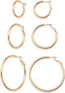Nordstrom Set of 3 Medium Essential Hoop Earrings