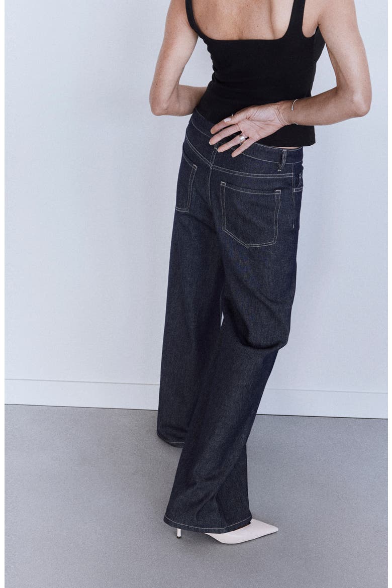 Low Rise Wide Leg Jeans, Alternate, color, BLUE