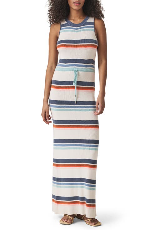 Polly Stripe Sleeveless Maxi Sweater Dress