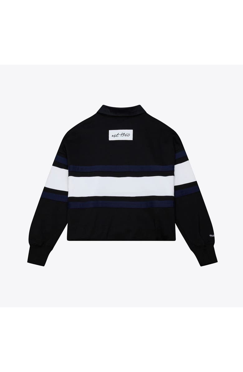 Mitchell & Ness Women's Mitchell & Ness  Black Dallas Cowboys  Cropped Long Sleeve Rugby Polo, Alternate, color, Black