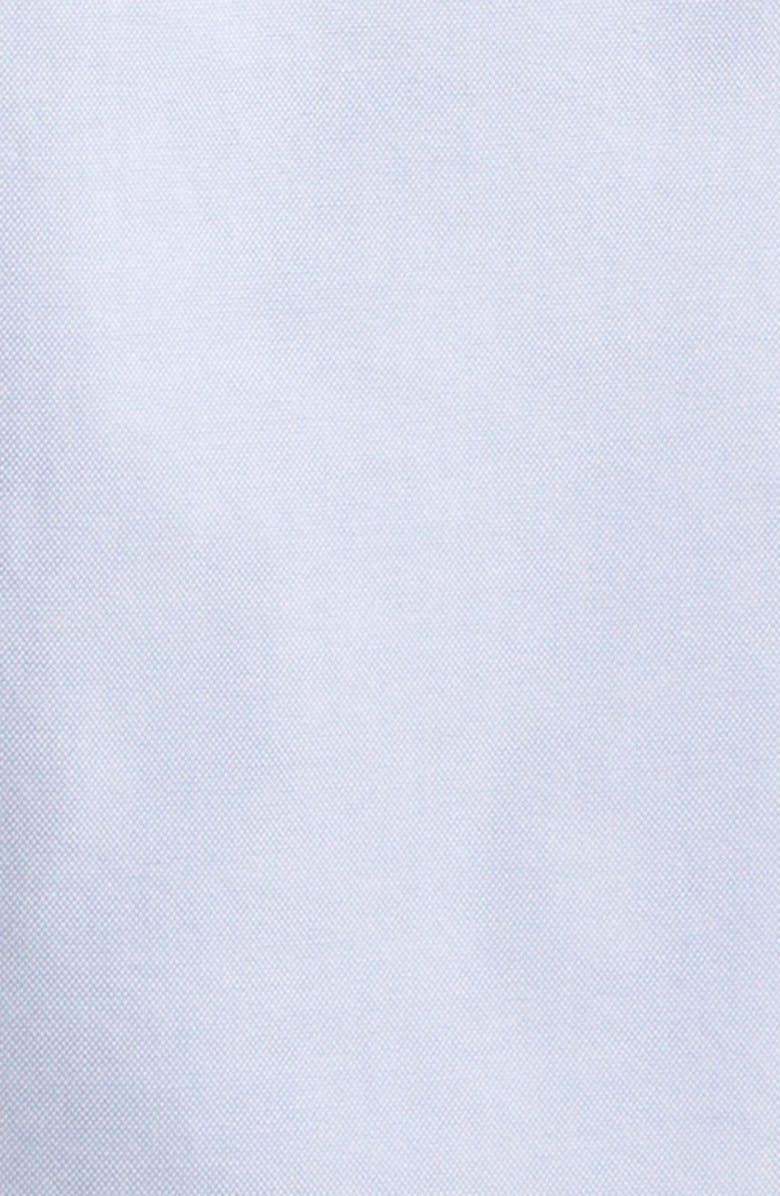 Moncler Cotton Oxford Snap-Up Shirt, Alternate, color, Cool Blue