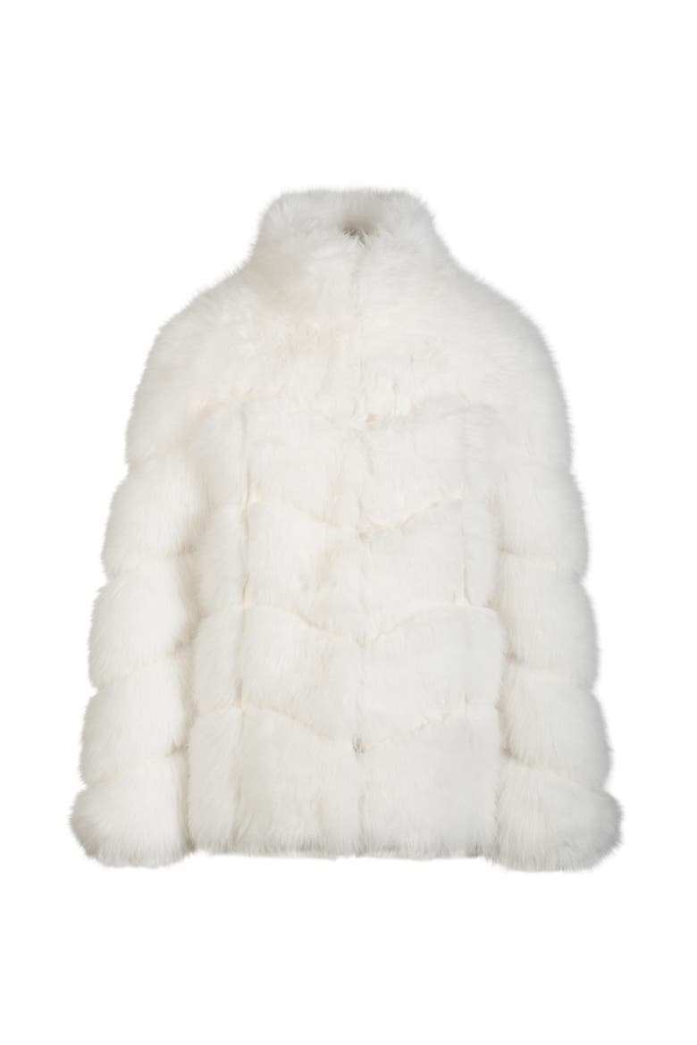 Louisa Faux Fur Jacket, Main, color, white
