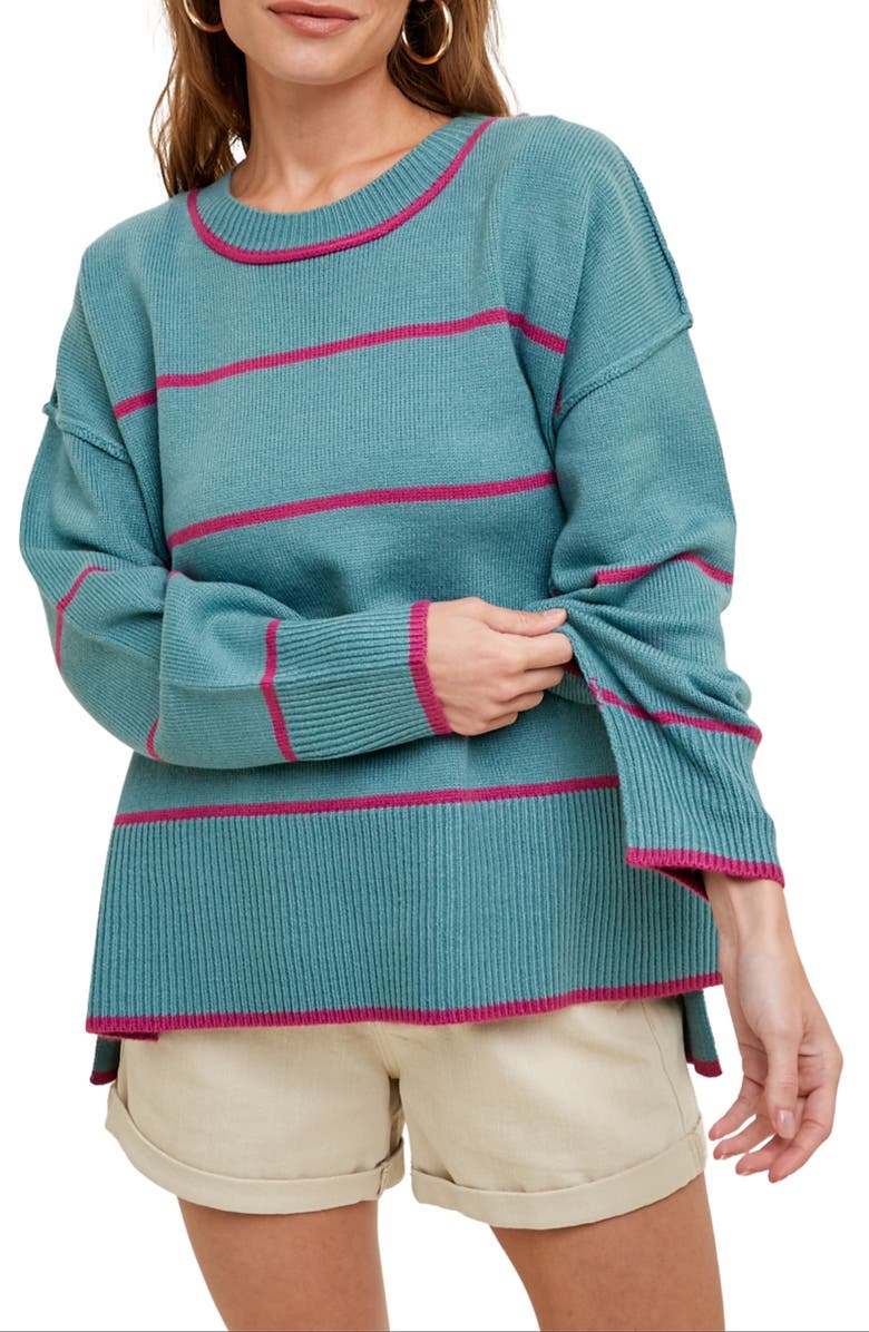 WISHLIST Stripe Sweater, Alternate, color, 