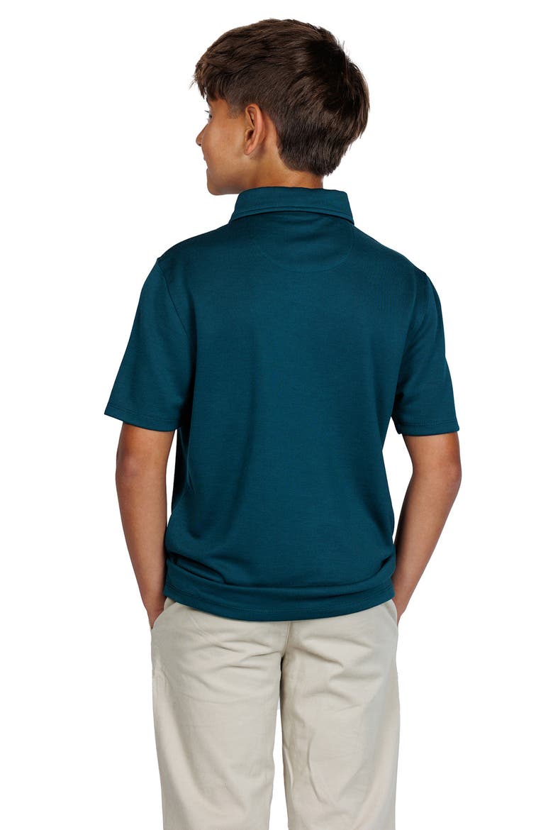 Kids' Modal Blend Polo, Alternate, color, HUNTER GREEN