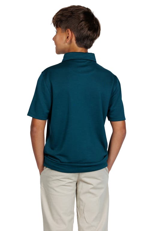 Tailorbyrd Kids' Solid Knit Polo In Green