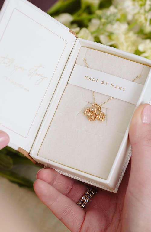 Made By Mary January Birth Flower Charm In Metallic