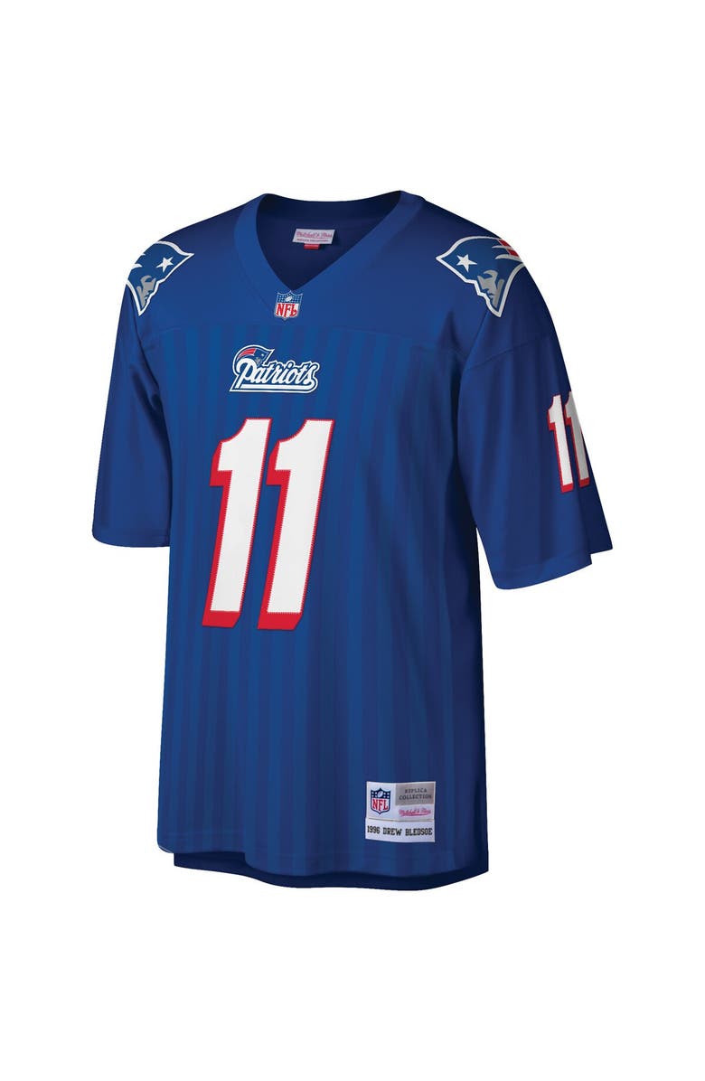 Mitchell & Ness Men's Mitchell & Ness Drew Bledsoe Royal New England Patriots Legacy Replica Jersey, Alternate, color,
