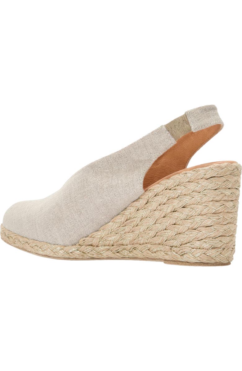 André Assous Pamala Slingback Espadrille Platform Wedge Pump, Alternate, color, Hemp Glitter