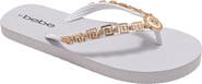 bebe Lion Charm Thong Flip Flop