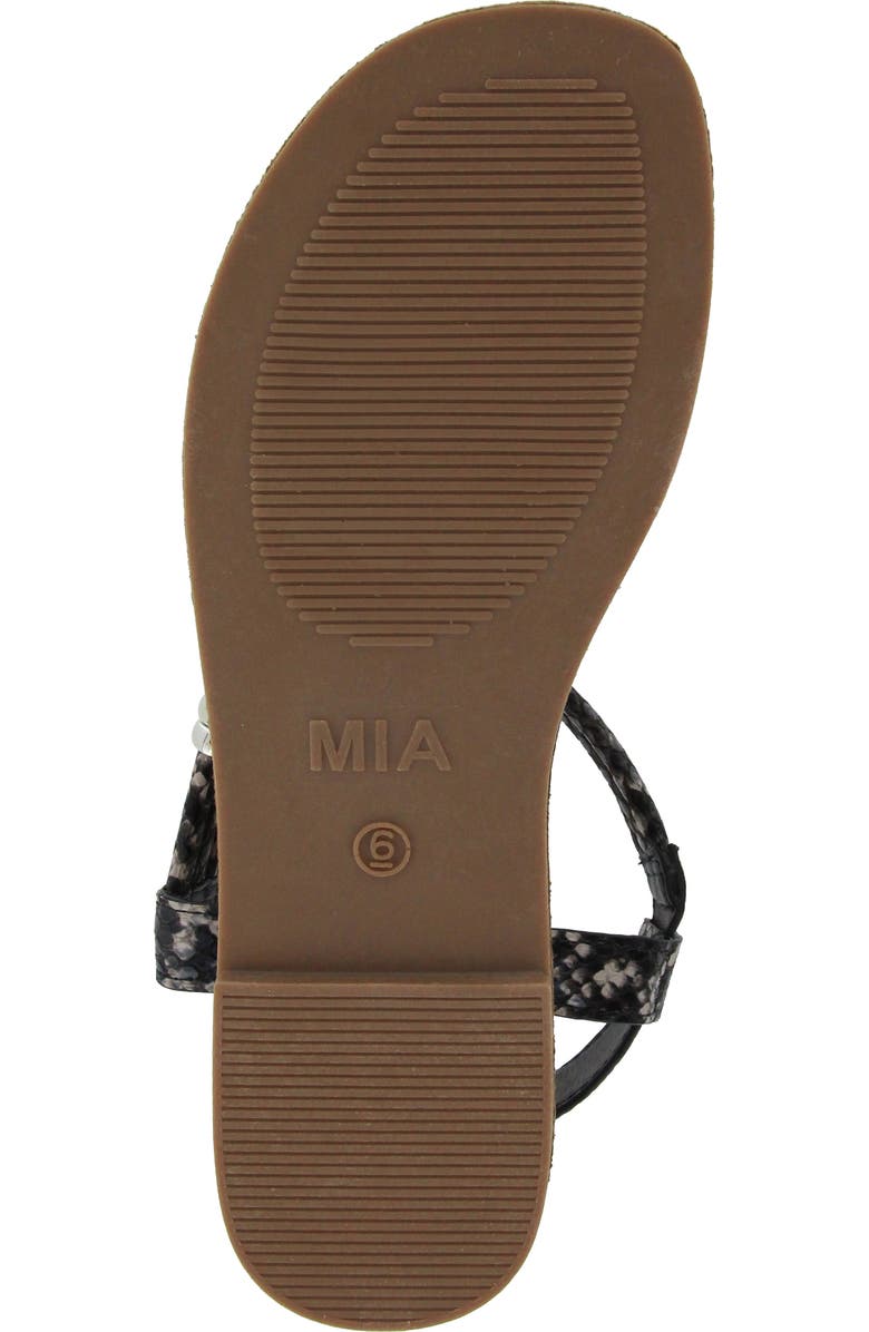 MIA Julianna Ankle Strap Snake Embossed Sandal, Alternate, color,