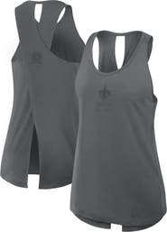 Nike Women's Nike Gray New Orleans Saints Glory Crisscross Performance Tank Top