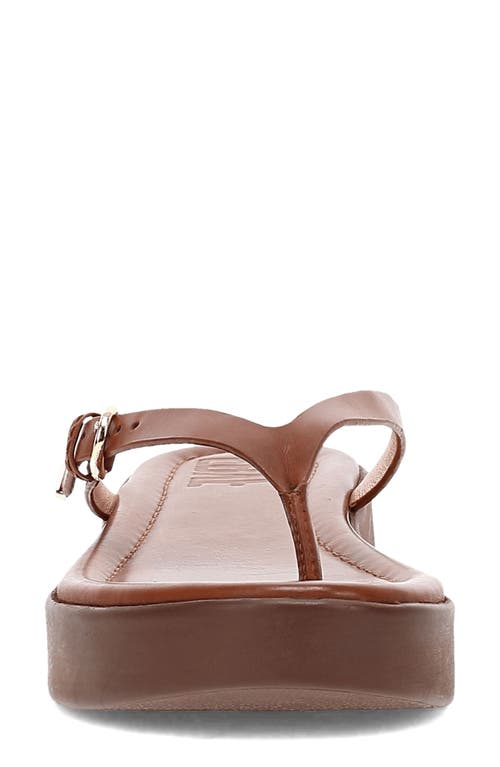 Frye Maya Leather Buckle Thong Sandals In Cinnamon