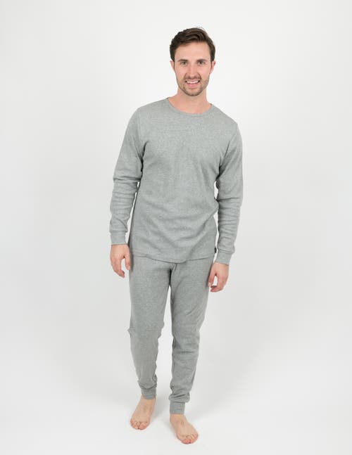 Leveret Cotton Solid Matching Family Pajamas In Gray